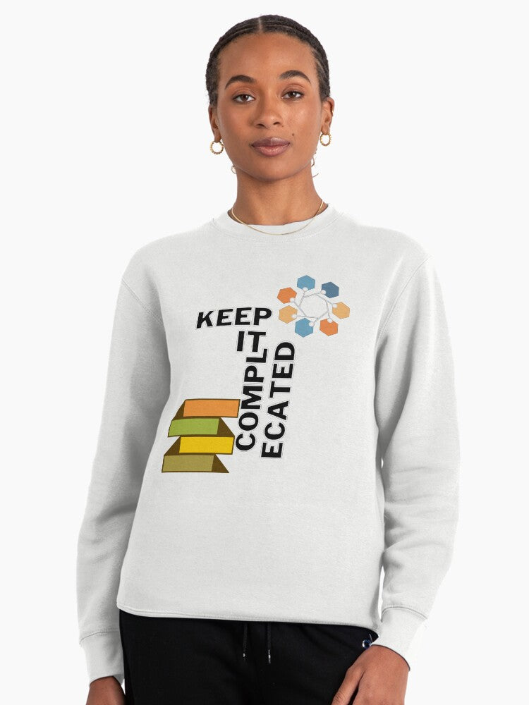 Keep It Complicated Pullover - Funny Engineering Pullover Sweatshirt White