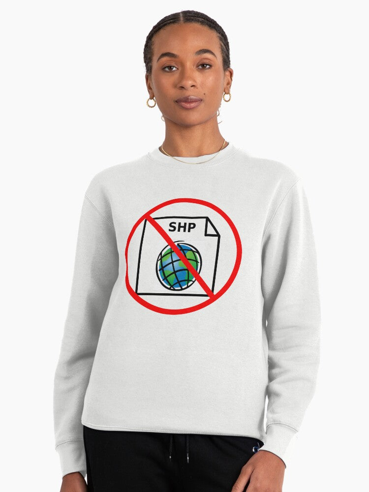 Help Ban The Trade In Shapefiles Pullover Sweatshirt - GIS Pro White