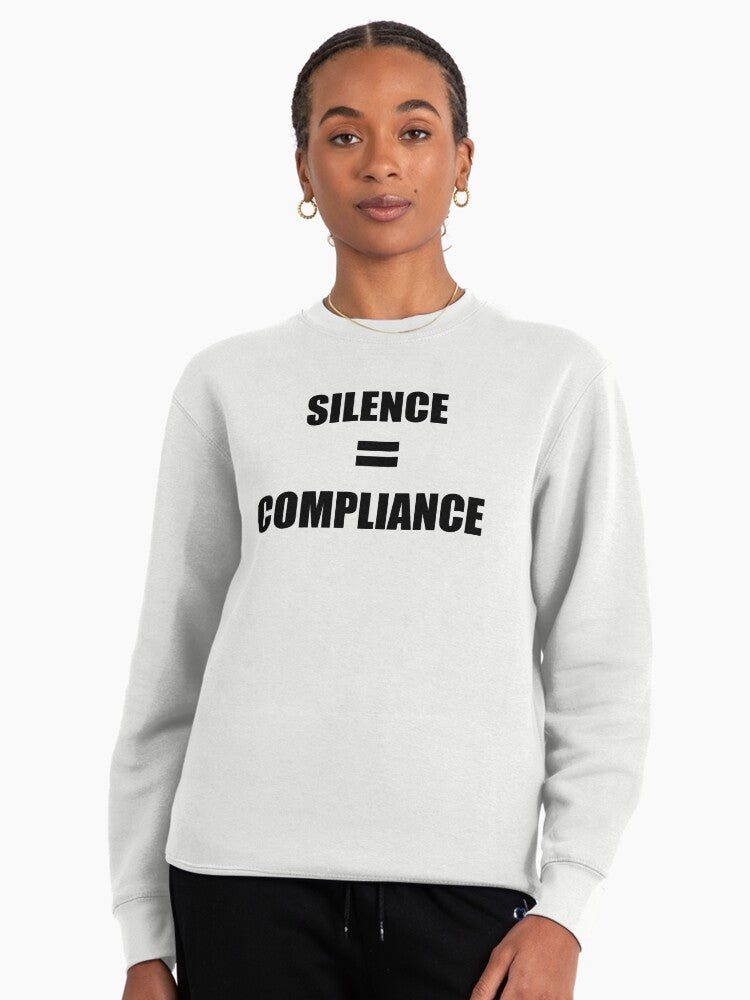 Silence Equals Compliance: Human Rights Awareness Statement Top White