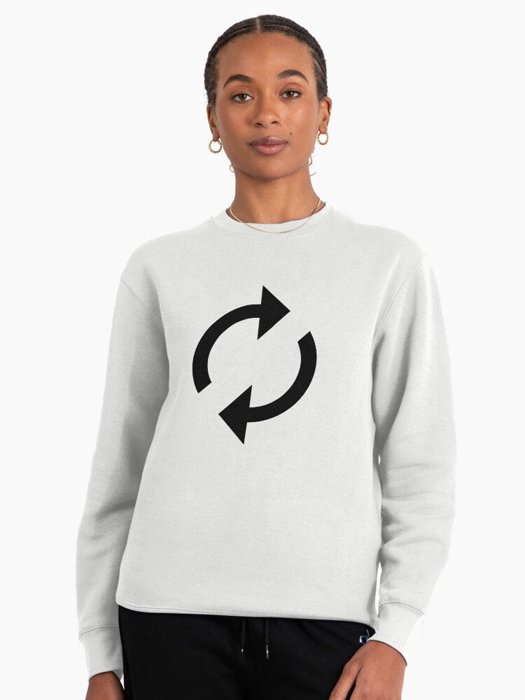 Eco-Friendly MDI Autorenew Pullover Sweatshirt - Sustainable Fit White