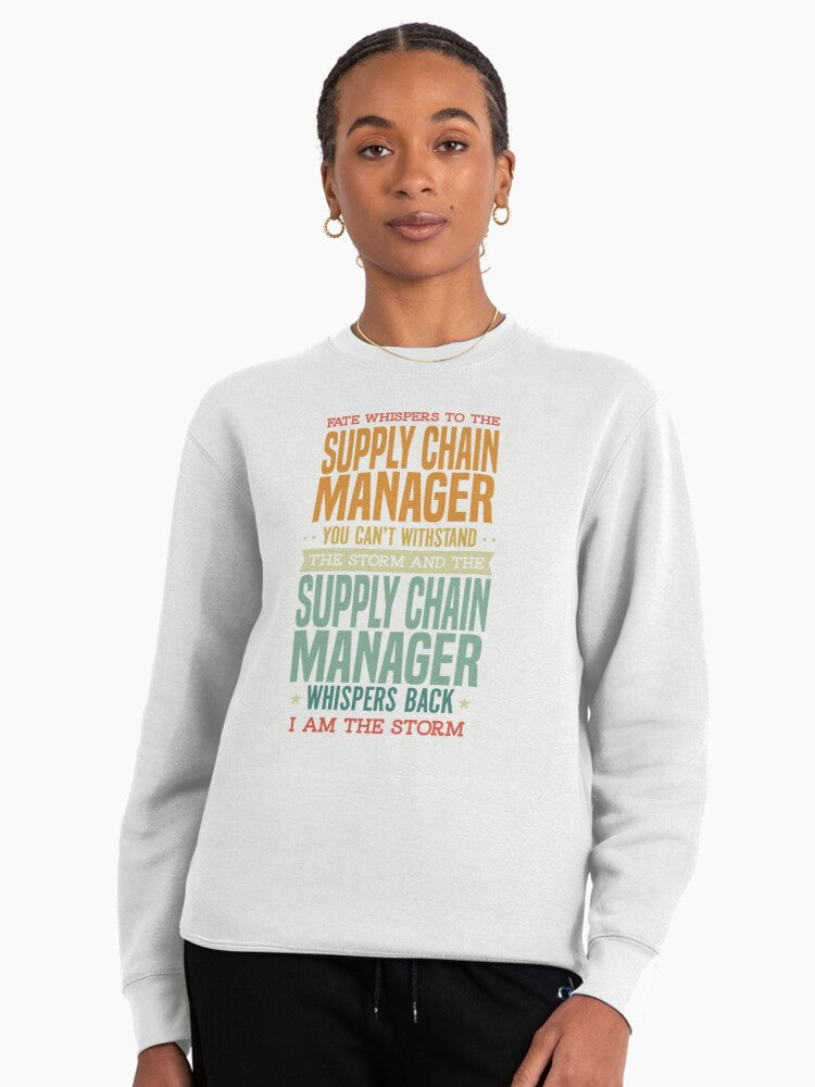 Supply Chain Manager Sayings - Professional Job Title Pullover White