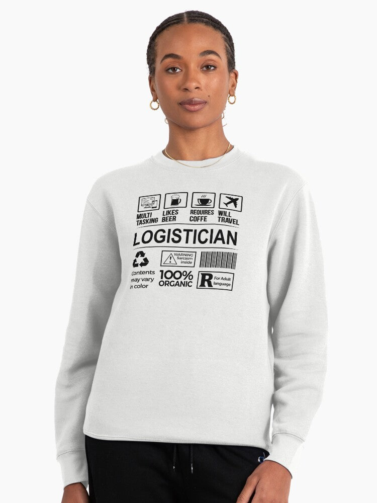 Multitasking Logistician Christmas Birthday Pullover Sweatshirt White