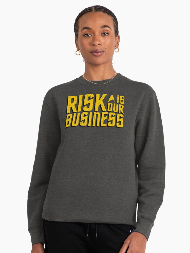 Risk Is Our Business Pullover - Corporate Professional Hoodie Charcoal Heather