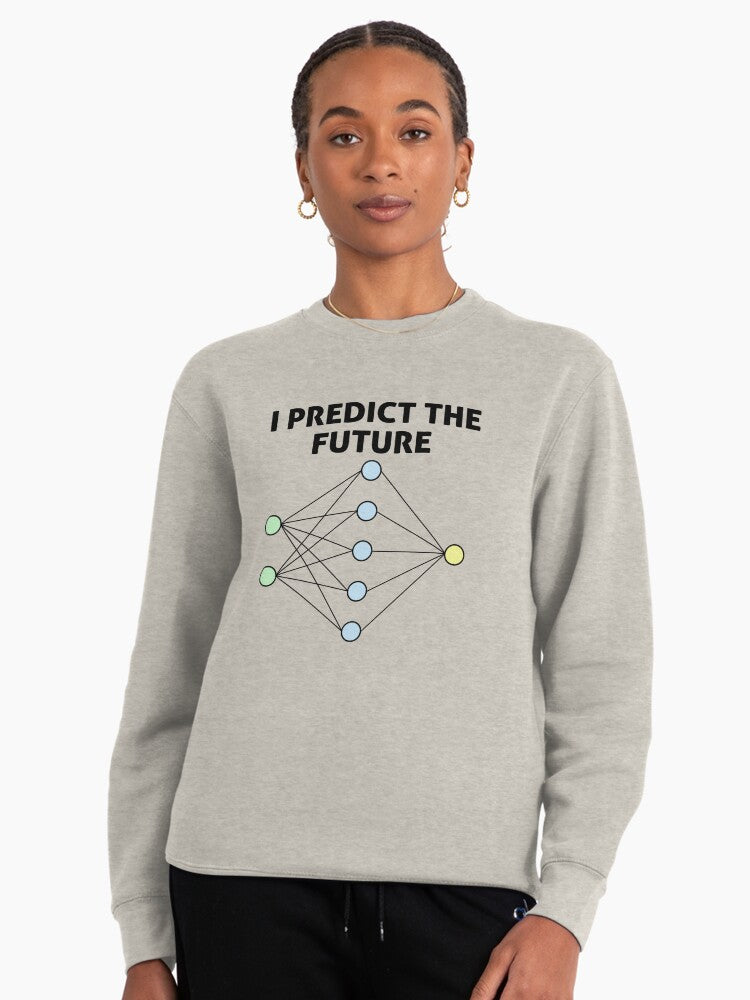 Neural Network Machine Learning: Predict The Future AI Pullover Oatmeal Heather