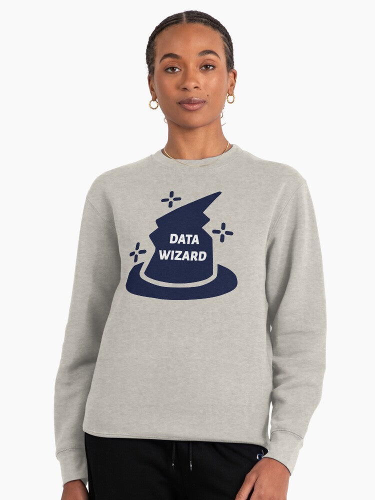 Data Wizard Magic Pullover Sweatshirt - Fun Analytics Graphic Tee Oatmeal Heather