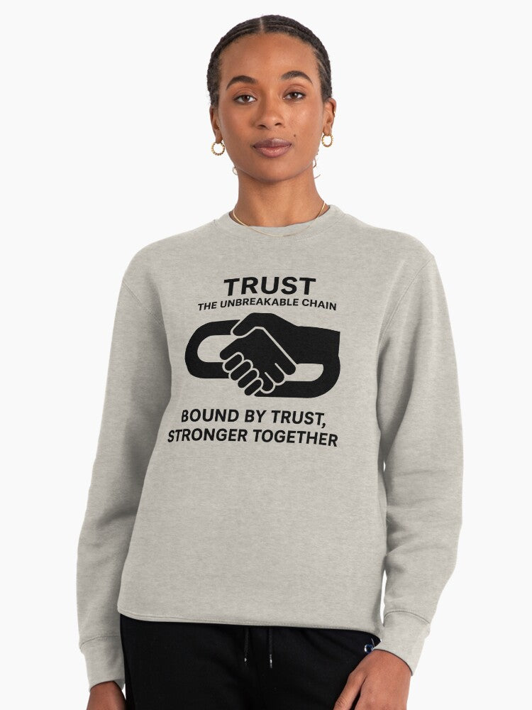 Unbreakable Trust Chain Pullover - Strength in Unity Hoodie Oatmeal Heather