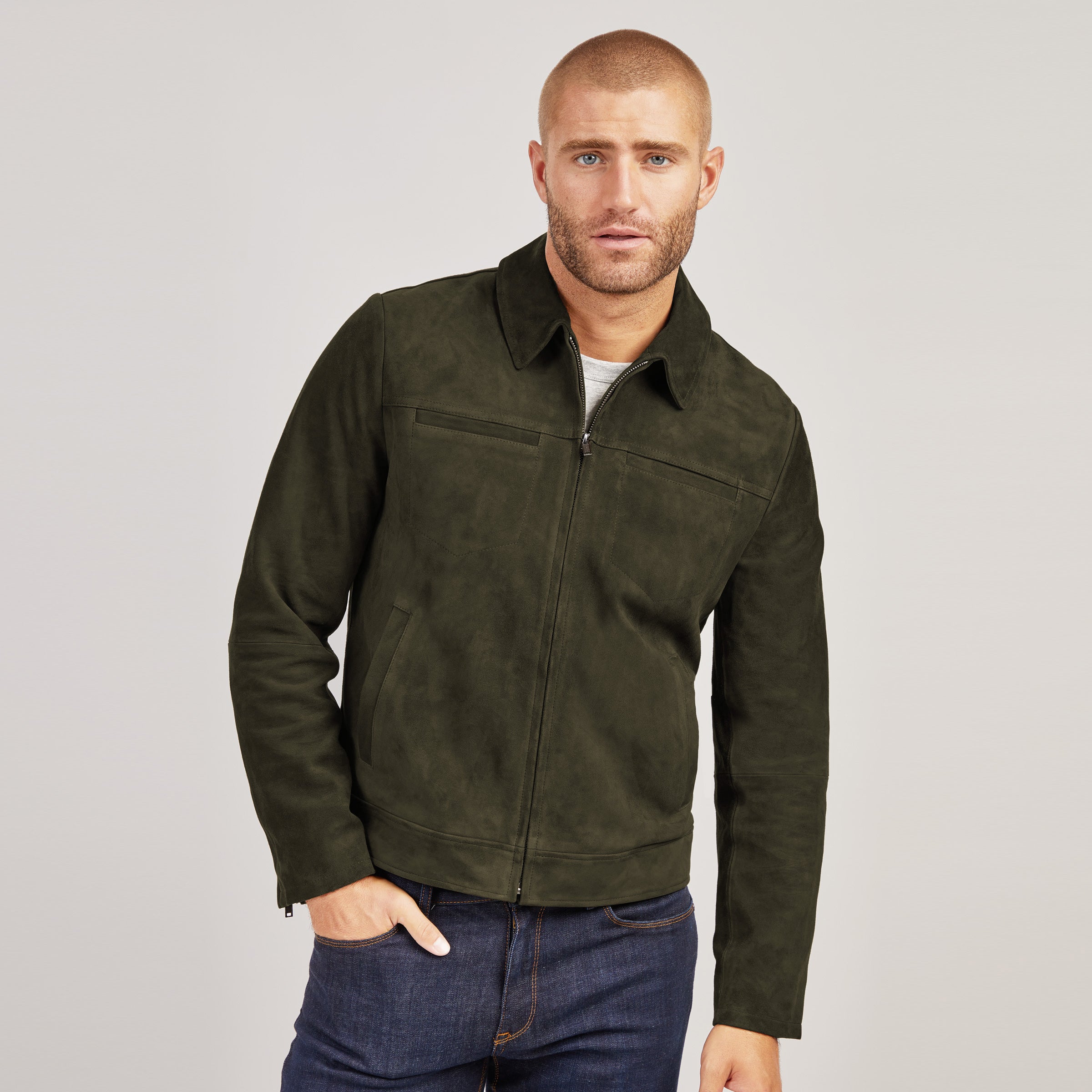 Suede Trucker Jacket