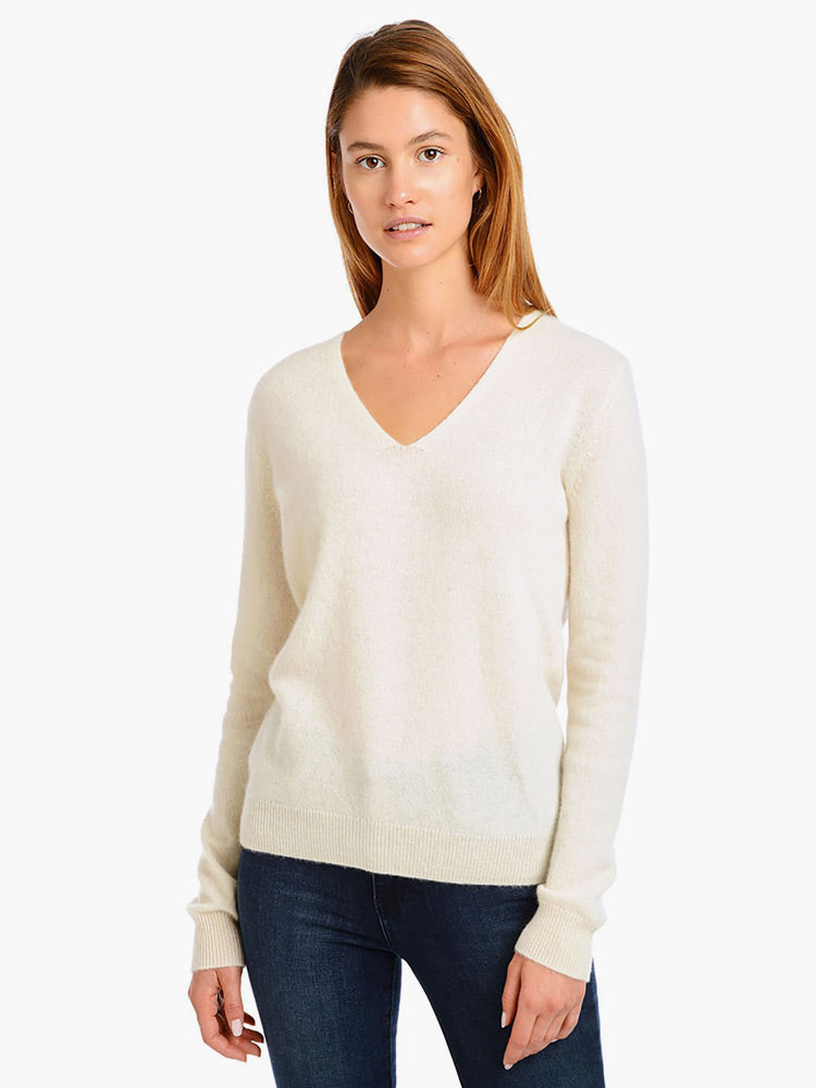 Cashmere V-Neck Willow Sweater