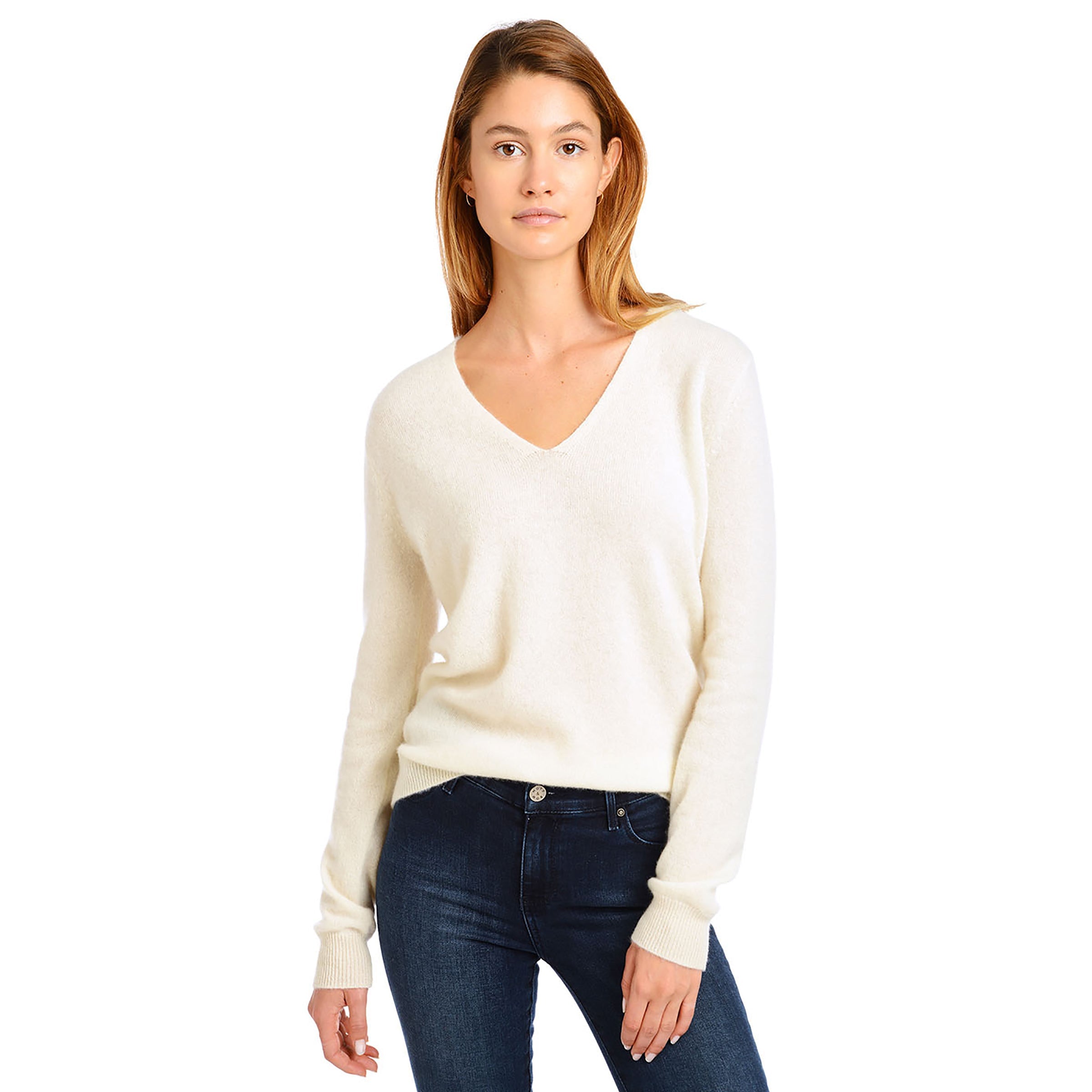 Cashmere V-Neck Willow Sweater