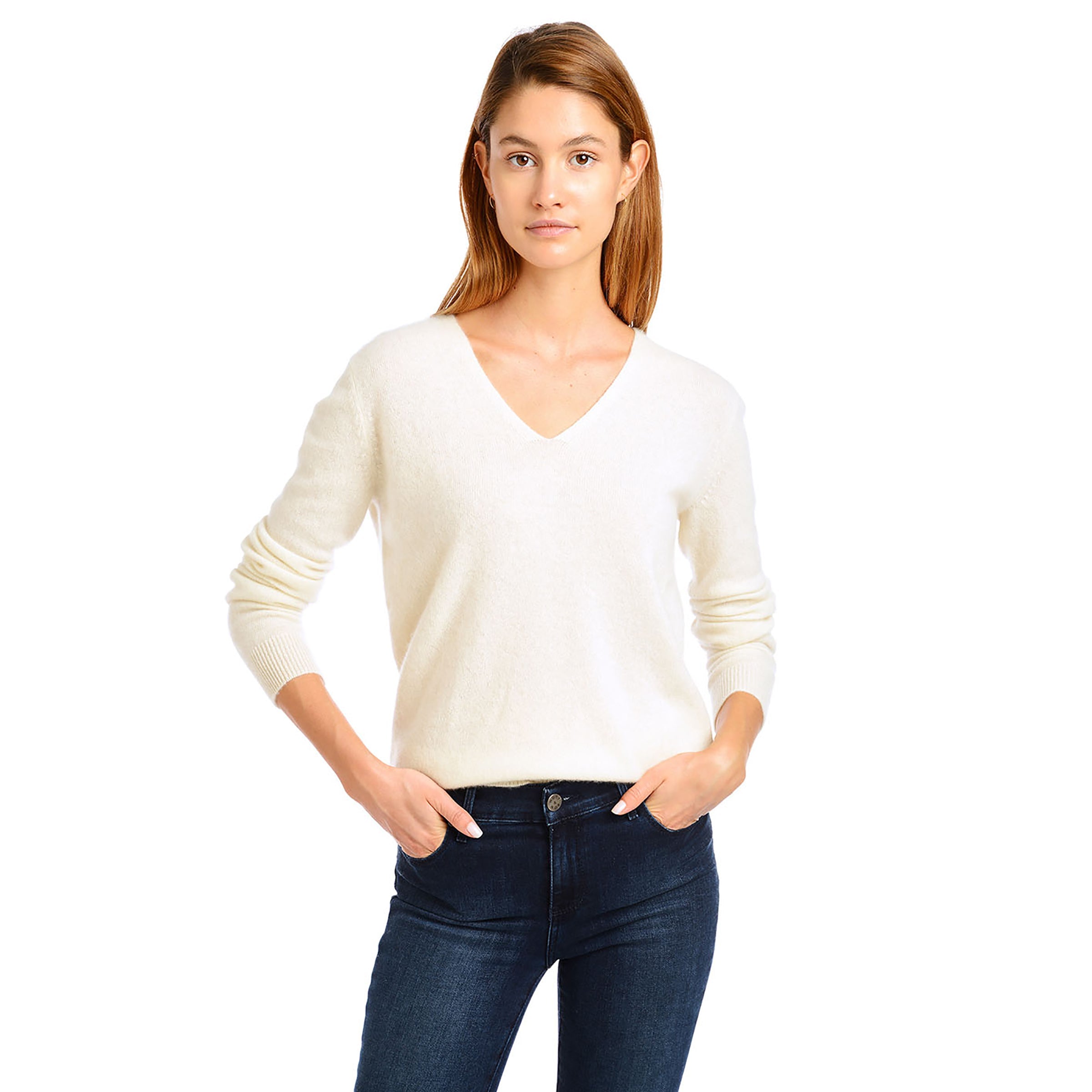 Cashmere V-Neck Willow Sweater