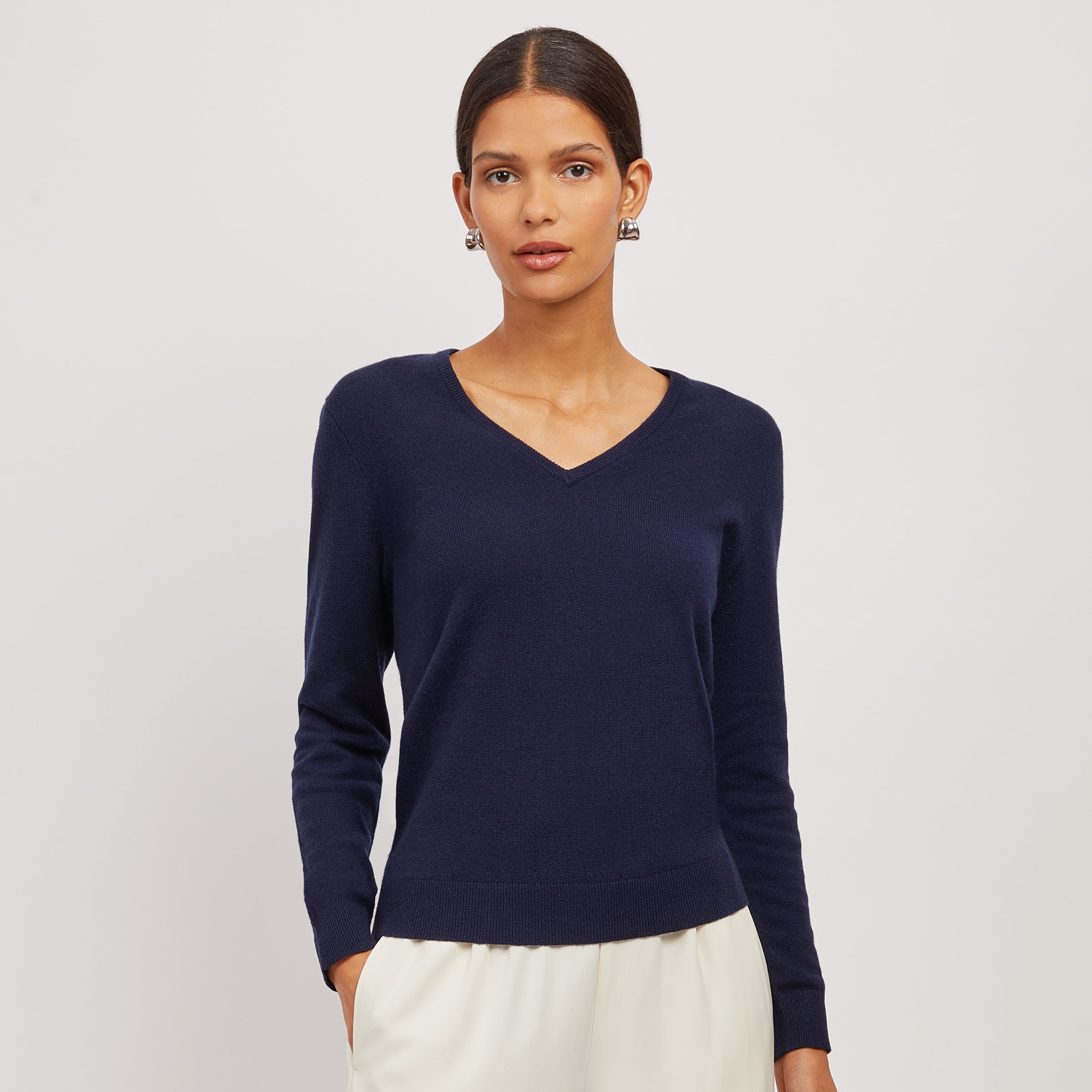 Cashmere V-Neck Willow Sweater